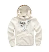 chaqueta hoodie guess mujer pas cher petit norme blanc